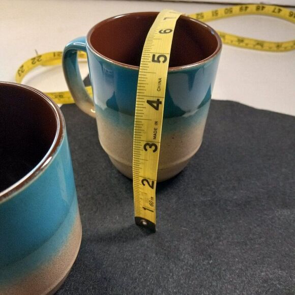 BW Boston Warehouse Blue/Tan glazed Mug - Picture 7 of 7